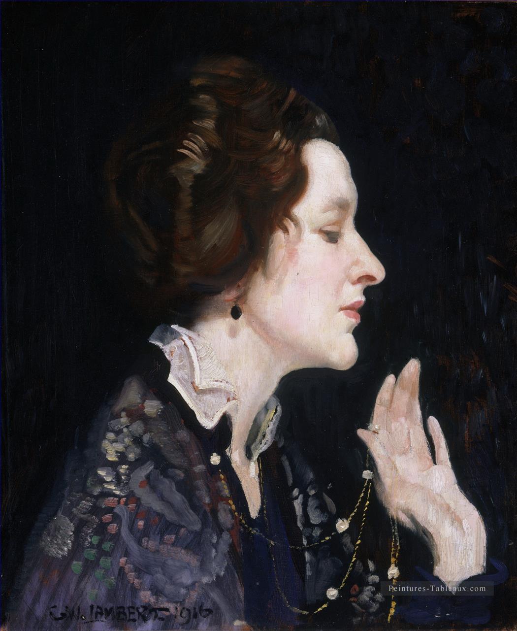 Portrait d’un portrait de Lady Thea Proctor George Washington Lambert Peintures à l'huile